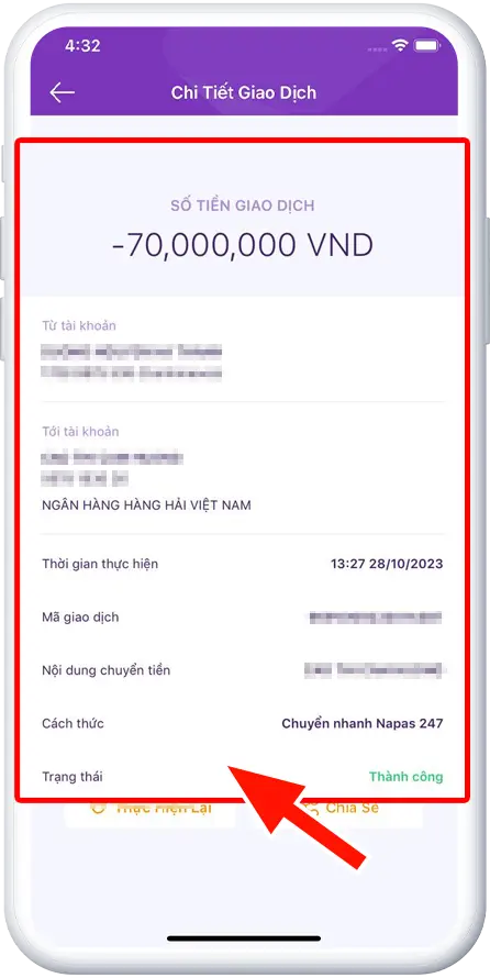 Bước 4 : Lấy hóa đơn chi tiết hiển thị đầy đủ thông tin